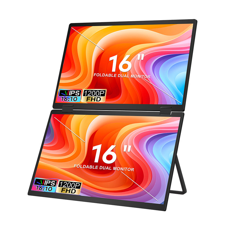 16 inch foldable dual monitor portable laptop screen extender