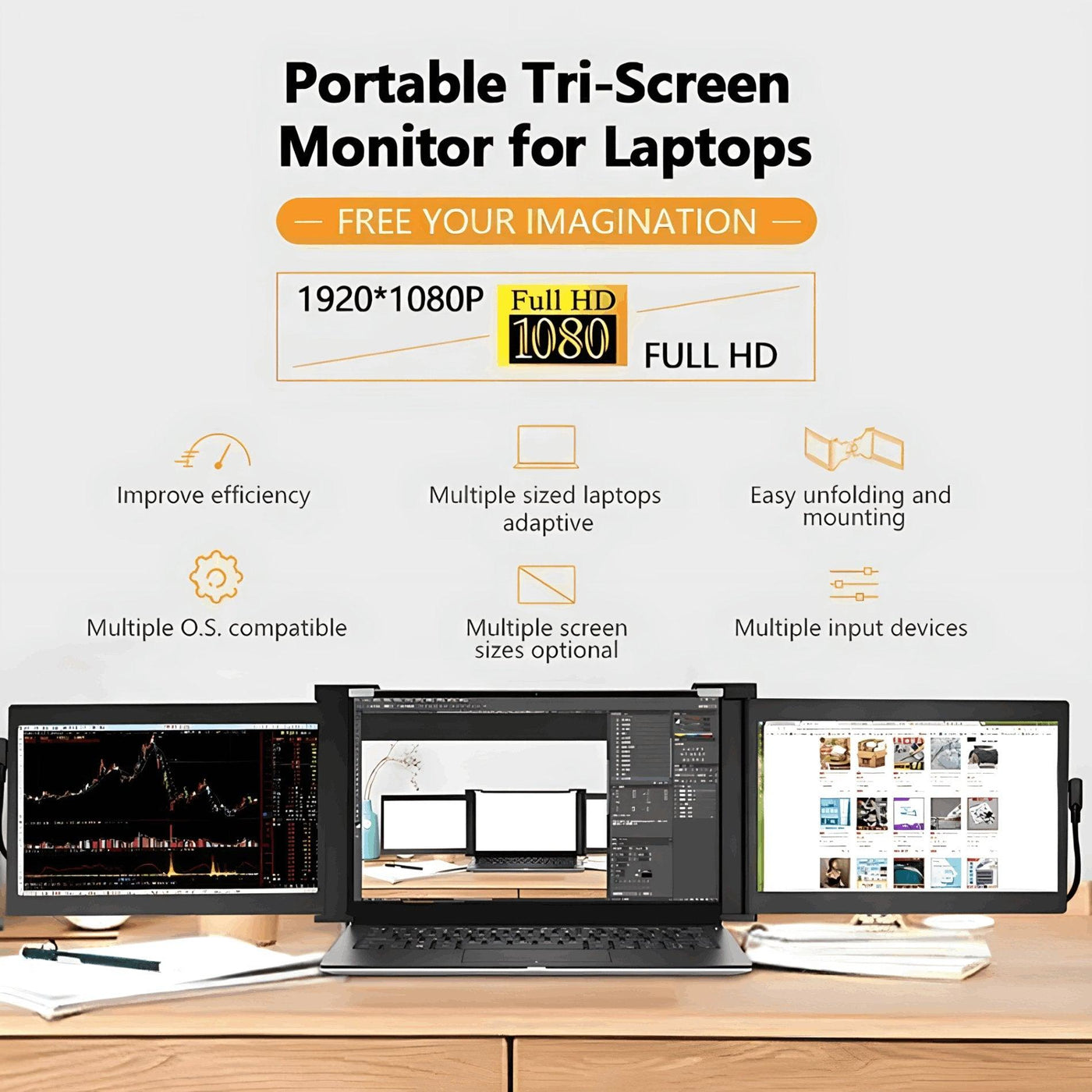 Computer With Tri Monitors 12