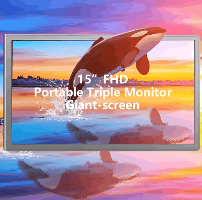 15'' Tri-Screen Monitor for Laptop - trio3tech