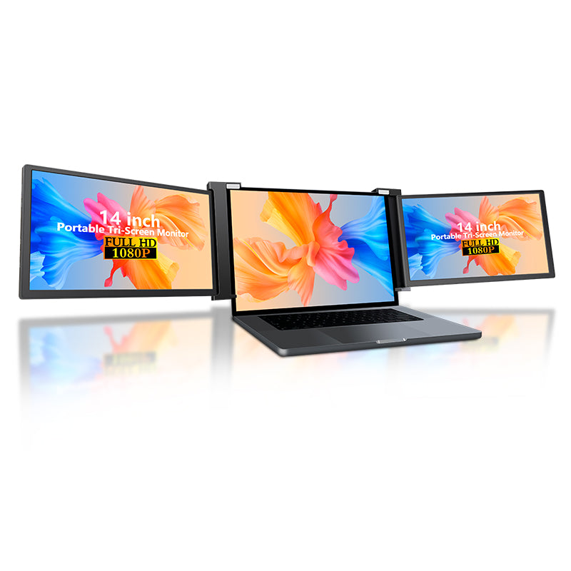 Shop 14'' Portable Triple Screen Monitor for Laptop | Full HD Extender