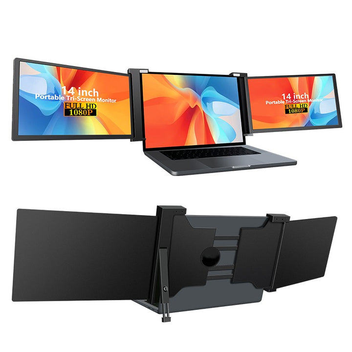 Portable Tri-Screen Monitor 14インチ Shop 14'' Portable Triple Screen Monitor for Laptop | Full HD Extender